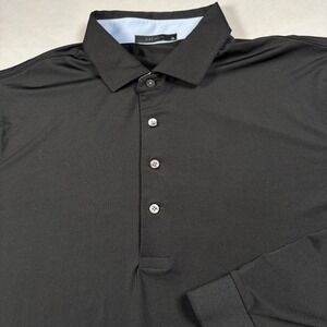 Greyson Polo Shirt Mens XL Black Long Sleeve Performance Golf Top